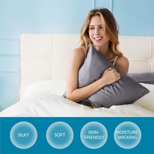 Image of YRM Bedding's - Egyptian Cotton 600TC Pillow Cover | Premium Pillowcases | Luxury Bedding-Export Collection | High Thread Count Durable & Breathable Covers - Medium Blue |[18''x30''] Inches