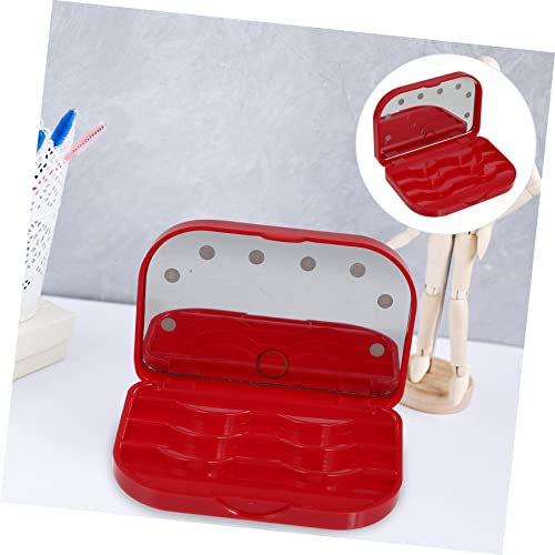 Minkissy Sample Organizer Tool Containers Holder Case- Container Display Mirror Light Portable Eyelashes Led Organizers Lashes Makeup False Tray Travel Eye Case Cosmetic Storage Cases #TOP4