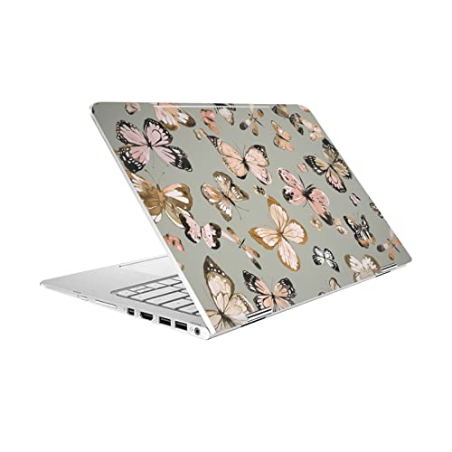 Vinyle Autocollant HP Spectre Pro X360 G2 Head Case Designs Ninola Papillons Or Vert
