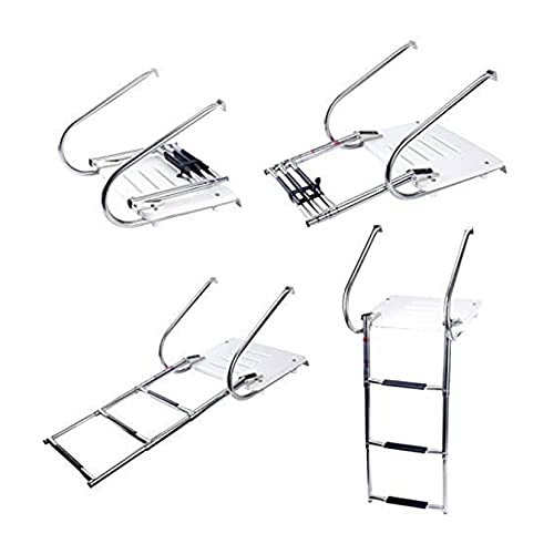 Escalera para piscina plegable de 3 peldaños miniatura 3