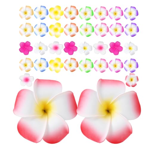 Clips hawaianos de plumeria de 6 cm para evitar peinados deshechos en climas húmedos y fiestas
