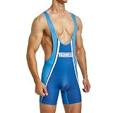 Men Athletic Supporters Bodysuit Wrestling Singlets Sports Active Fitness Jumpsuits Leotard Silky Bo