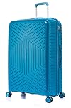 DK Luggage 24" Medium Hard Shell Polypropylene PP Suitcase 4 Wheel Spinner Luggage PP20 Blue