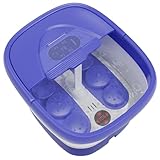 Collapsible Foot Spa with Heat and Remote, Heated Foot Bath Massager with Timer, and 24 Motorized Shiatsu Massage Balls, Foot Soaking Tub Supports Hot/Cold Water Soaking