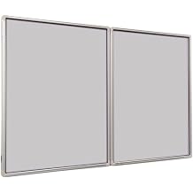 Tamperproof Fire Retardant Lockable Noticeboard Grey Felt 2000mm x 1200mmWxH