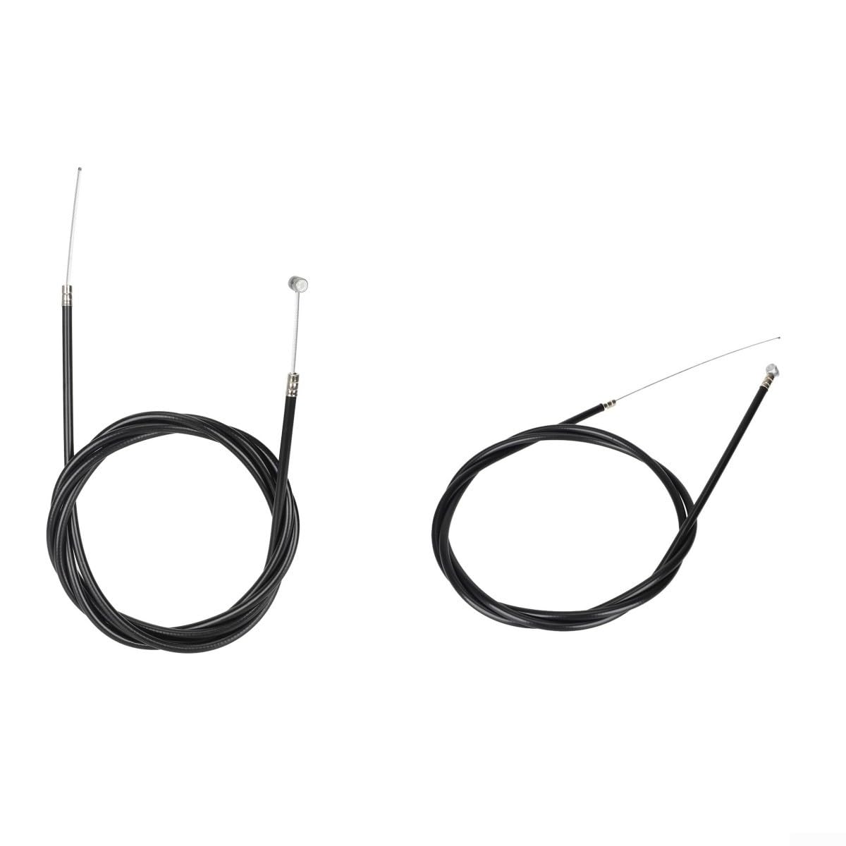 Kukirin G4 Brake Wire Set Front Rear Disc Cable Steel Replacement for E-Scooter 140.5cm(Black Front rear brake lines)