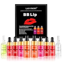 BB Lip Glow Ampoule Serum Starter Kit, Semi-Permanent Makeup Behandlung, Lip Gloss BB Lip Serum, enthält 8 Fläschchen Lips Care Serums Exfoliating Gel und Lip Balm Serums