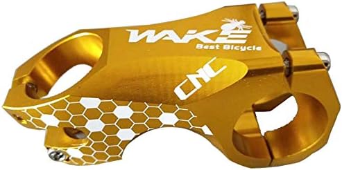 Wake 31.8 Stem 60mm Bicycle Stem,High-Strength New Aluminium Alloy 6061Road Bike Handlebar Stem,-20 Degrees Full CNC Forged and Machined Bicycle Stem for Most Bicycle, Road Bike, MTB,Cycling (Gold)