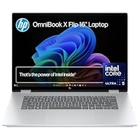 HP OmniBook X Flip Next Gen AI 16" 2-in-1 Laptop, 3K OLED Touch Display, Intel® Core™ Ultra 5 Processor, 16GB RAM, 512GB SSD, Windows 11 Home, Glacier Silver, BD5Q9PA