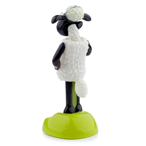 Shaun das Schaf Solar Wackel- Figur schwarz/weiß/grün, Bedruckt, 100% Kunststoff.