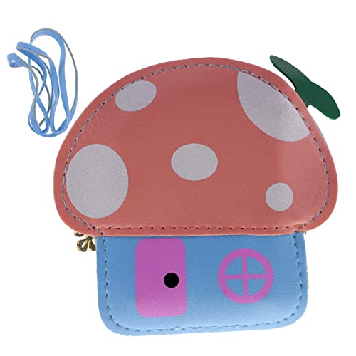 Homoyoyo Kids Mushroom Crossbody Bag Cute Cartoon Coin Purse for Boys and Girls Stylish and Versatile Lightweight Change Bag for Toddlers and Children Random Color