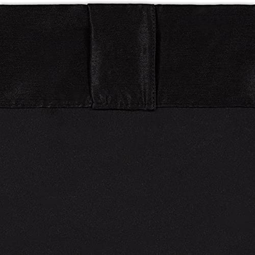 Eclipse Fresno Modern Blackout Thermal Rod Pocket Window Curtain For Bedroom (1 Panel), 52 In X 84 In, Black #TOP4