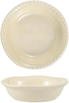 French minimalist household purple ceramic tableware, restaurant rice bowl and noodle soup bowl-4 inch bead dish-cream yellow
