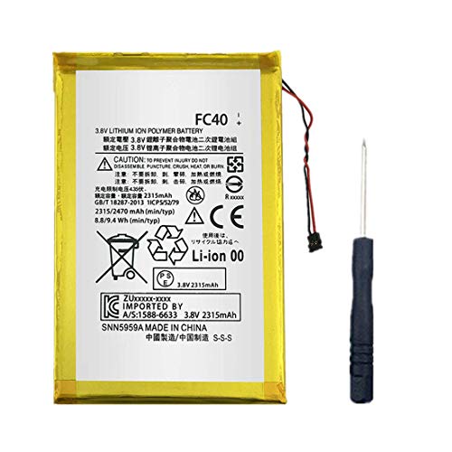 Bestome - Batería para Motorola Moto G3 Moto G 2015 XT1540 XT1541 XT1543 XT1544 XT1548 PL482730 (3,8 V, 2300 mAh, con Herramienta)