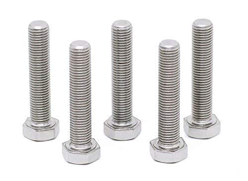 Image of (5pcs) BelMetric M8X1.0X40 A2-70 Stainlesss Steel Metric Fine Threaded Hex Tap Bolts DIN 961 for Automobiles, Motorcycles and Watercraft BR8X1.0X40SS