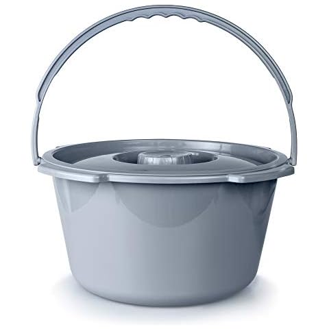 McKesson Commode Replacement Bucket with Handle and Lid, 7.5 qt, 1 Count Cover