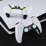 eXtremeRate Multi-Colors Luminated Dpad Thumbstick Udostępnij Przyciski Home Face dla ps5 Controller, Bialy Klasyczne Symbole Przyciski Zestaw LED DTF V3 dla ps5 Controller - Controller Nie Jest Wliczony W Cenę