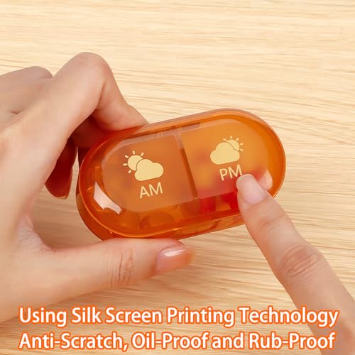 Pillendoosje 7 Dagen, Pillendoosje 7 Dagen 2 Vakken, Pillensorteerdoos, Medicijnen Organizer BPA-vrij, Dispenser/Organizer Voor Pillen en Medicijnen, Voor Tabletten, Vitaminen, Medicijnen - Afbeelding 6