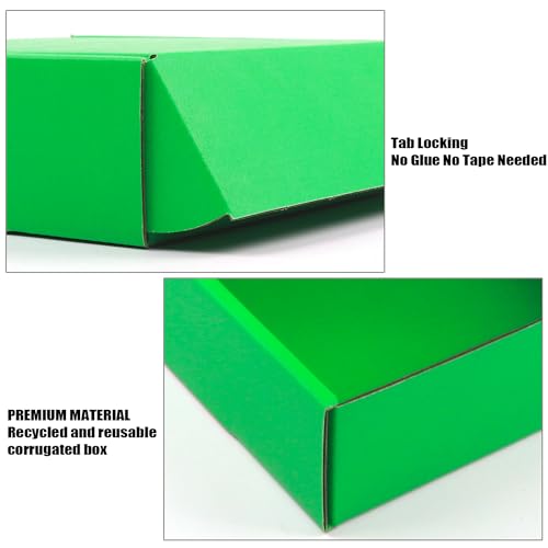 Image of Cardboard Boxes,15 Pack Shipping Boxes 6x6x2 Recyclable Mailing Boxes Colored Corrugated Cardboard Box Small Storage Boxes for Shipping, Mailing, Gifts Packaging (Green)