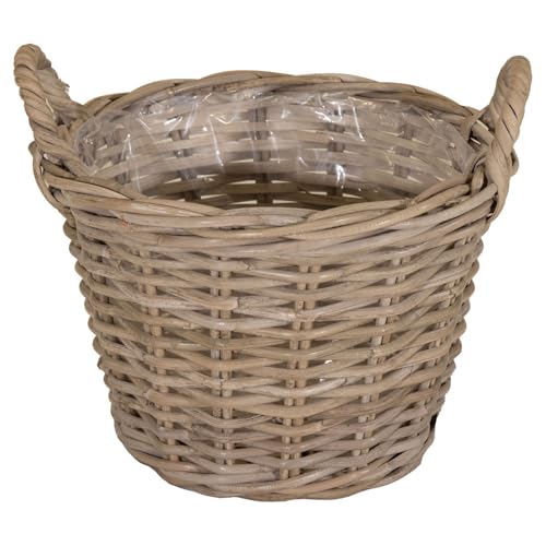colourliving Weidekorb mit Henkel Potato | Weidekörbe in verschiedenen Größen Pflanzkorb Weide | Handgefertigter Weidekorb für Bepflanzung und Aufbewahrung (30 cm)