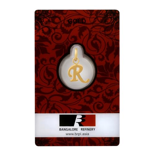 Image of Bangalore Refinery 22kt (916) Purity Gold Alphabet Pendants