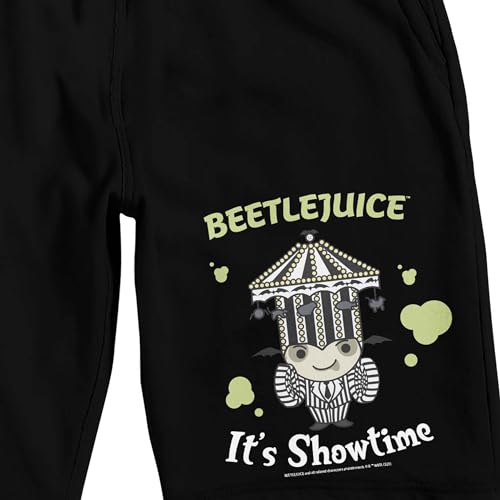 Bioworld Beetlejuice It's Showtime Men's Black Sleep Pajama Shorts2