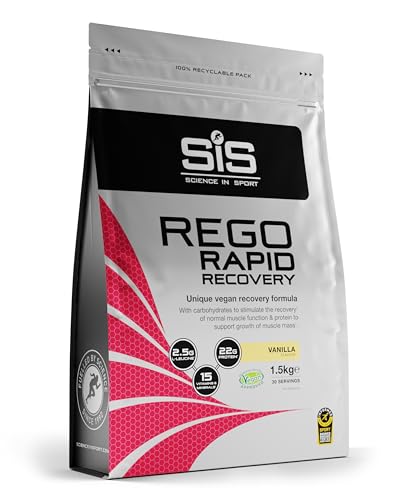 Science in Sport Rego Rapid Recovery 1,5kg Vainilla Vegan - Bebida regeneradora en polvo con carbohidratos, proteínas, electrolitos, vitaminas y minerales, Ayuda a entrenar eficazmente