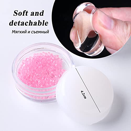 Nail Art Stamper, French Nails Jelly Cream Silicone Stamping Polish Transfer Tips Manicure Tools Pink Soft Sticky Stamper For Arts Decoration Accessories (Multi Pink) #TOP1