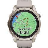 Garmin Fenix 7S Pro Solar, Sapphire, Soft Gold Steel, Light Sand Bundle with 2 Year Enhanced Protection Pack