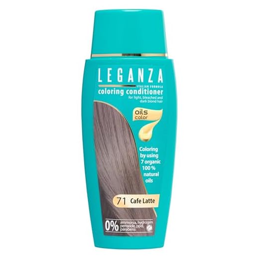 LEGANZA | Bálsamo Colorante Natural para el Cabello Color Café con Leche Nº 71 | Tinte Sin Amoniaco | Enriquecido con Aceites Naturales | baño de color | cubre canas | 150ML