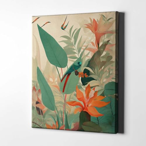 Toile encadrée Jungle Bloom I 50x75 cm décor tropical