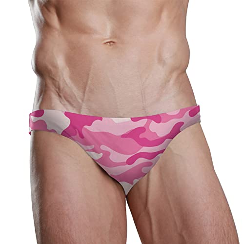 Hyfa Men's Sexy Bikini Swim Camo Pink Brief Swimsuit Summer Swimwear L 21003028 #TOP2