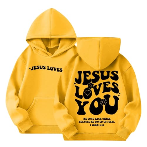 Sweatshirt Kids Long Sleeve Fleece Trendy Hoodies Graphic Cute Hooded Sweatshirts Preppy Fall Pullover Top With Pocket