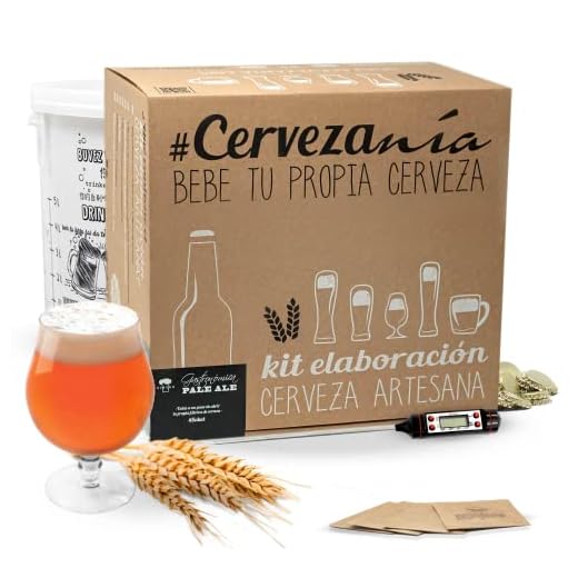 #Cervezanía - Kit de elaboración de cerveza rubia Pale Ale | 5 litros cerveza en casa | Lúpulos frescos