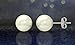 Juliani Freshwater Pearl Studs Earrings - 10mm Simulated White Round Shell 18K Gold Plated for Women Girl
