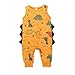 Genérico Mono para niños, ropa para niños pequeños, mono para bebés, sin mangas para niñas, dinosaurio, niños, y mono Disfraz Mono Militar (Yellow, 18-24M)