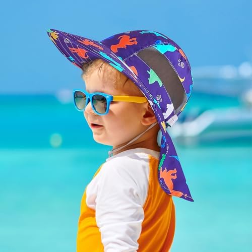 Kids Sun Hat UV Protection Unicorn Summer Beach Play Hats Wide ...