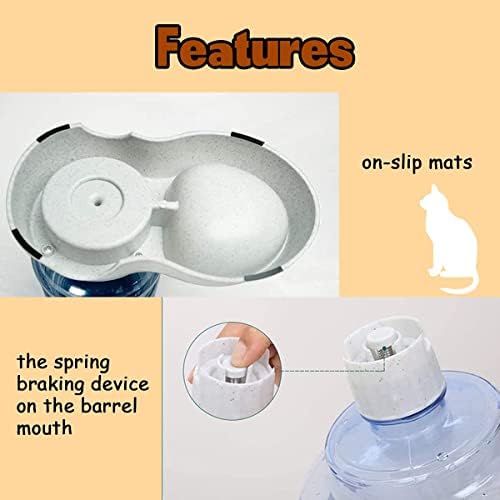 11L Pet Water Dispenser,Automatic Replenish Cat Waterer Dog Water Dispenser,Gravity Water Dispenser Station Self-Dispensing Drinking Fountain for Cats/Dogs Bowl