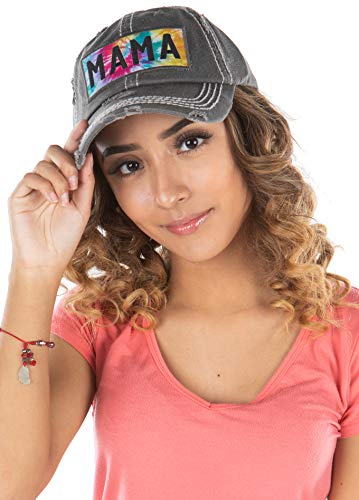 Image of Funky Junque Womens Baseball Cap Distressed Vintage Unconstructed Embroidered Dad Hat