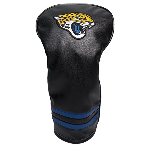 Team Golf NFL Jacksonville Jaguars Vintage Driver Head Cover Vintage Driver Golf Club Headcover, Form Fitting Design, Retro Design & Superb Embroidery