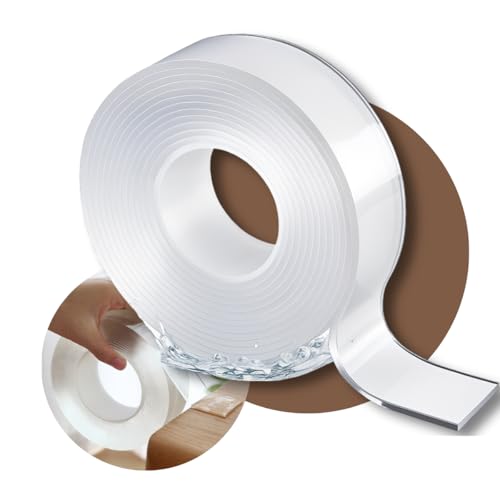 Fita Dupla Face Nano Mágica Transparente 3M – Ultra Adesiva, Reutilizável, Lavável, Sem Resíduos, Multiuso para Vidro, Parede e Madeira – Qualidade Premium LNSTORE