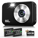Digital Camera, Bofypoo FHD 1080P 44MP Kids Camera with 32GB Card, 16X Zoom Point and Shoot Digital Camera with Fill Light, Anti-Shake Compact Vlogging Camera for Teens Boys Girls (Black)
