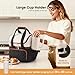 LOVEVOOK Insulated Lunch Bag For Women,Large Double Deck Adult Lunch Box,Teacher Lunch Tote Bag With Cup Holder,Leakproof Cooler Bag With Adjustable Shoulder Strap For Work Picnic Beach,Larger 15L