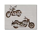 Motorcycle Motorcycles Bike Bikes Stencil Template Reusable 8.5 x 11 Inches for Painting on Walls, Wood, Arts and Crafts (507)