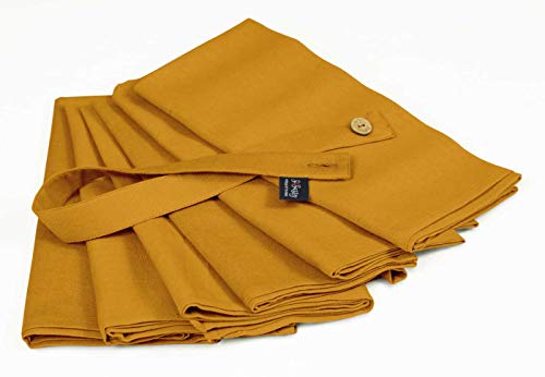 S4Sassy Yellow Solid Home Decor 12 x Holiday Parties Cloth Table Linen Re-Usable Dinner Napkins Set, 18 x 18 - Image 2