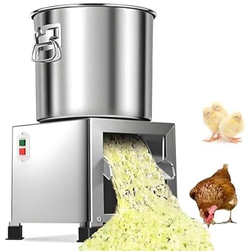 PweKzxt Cortadora De Verduras Comercial De 1800 W, De Acero Inoxidable De Alta Resistencia, 120 Kg/H, 3500 RPM, con 4 Cuchillas, para La PreparacióN De Alimento para Aves Y Animales. 1800w