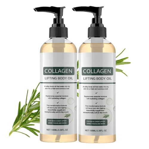 2Pcs Collagen Lifting Body Oil, Firming Body Oil, Massage Oil, Moisturizing Oils, Collagen For Skin Tightening, Skin Care Oil For Scars, Wrinkles & Stretch Marks