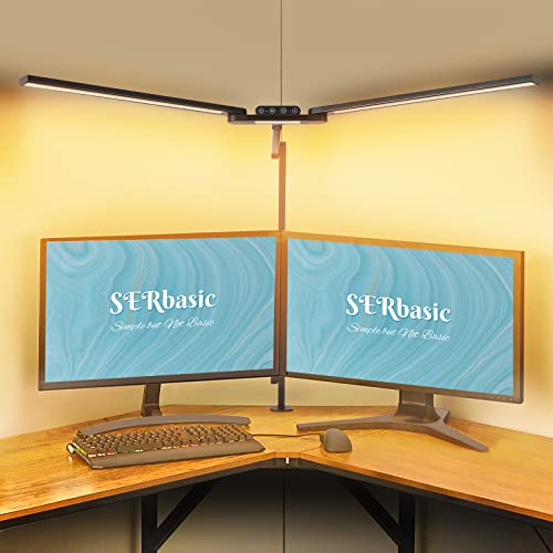 Desk Lamps For Home Office,37.5" Led Architect Desk Light With Clamp,1500Lm Desk Lighting For Computer Monitor, Auto And Stepless Brightness/Color,Swing Arm Office Task Lamp For Desk Study Work,Black #TOP8