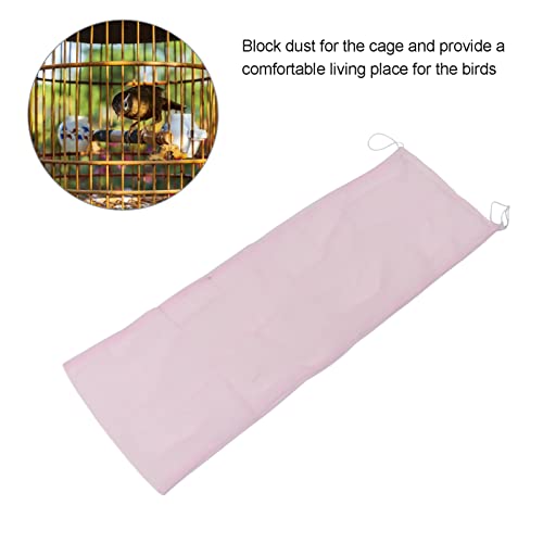 Image of Birdcage Nylon Mesh Net Adjustable Dustproof Seed Catcher Guard Net Cover for Parrots Parakeet Macaw Cage