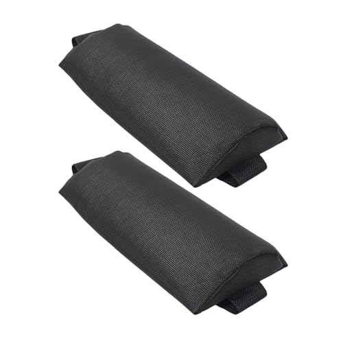 NOLITOY 2 Cojines Reposacabezas para Tumbonas de Ocio Plegables, Cojín Cabeza de Silla Reclinable, Soporte Ergonómico para Patio, Jardín y Terraza, Color Negro